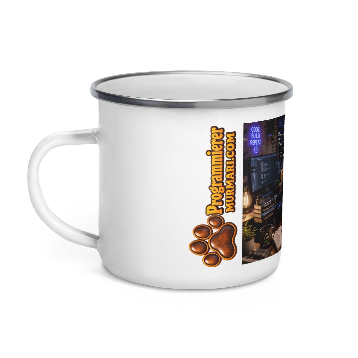 Programmierer Geschenk – Murmari Emaille-Tasse mit AR-Motiv