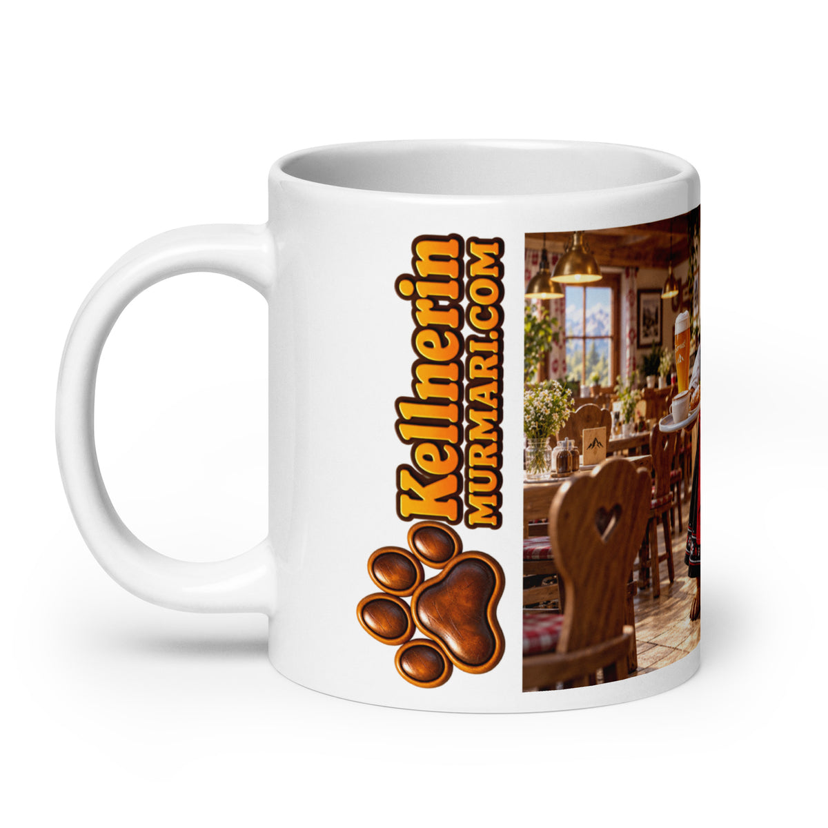 Kellnerin Geschenk – Murmari Keramiktasse mit AR-Motiv