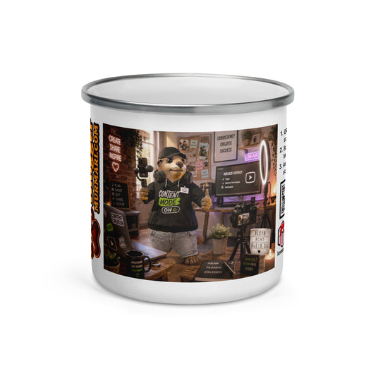 Murmari Blogger Emaille-Tasse mit Augmented Reality – Hauptansicht