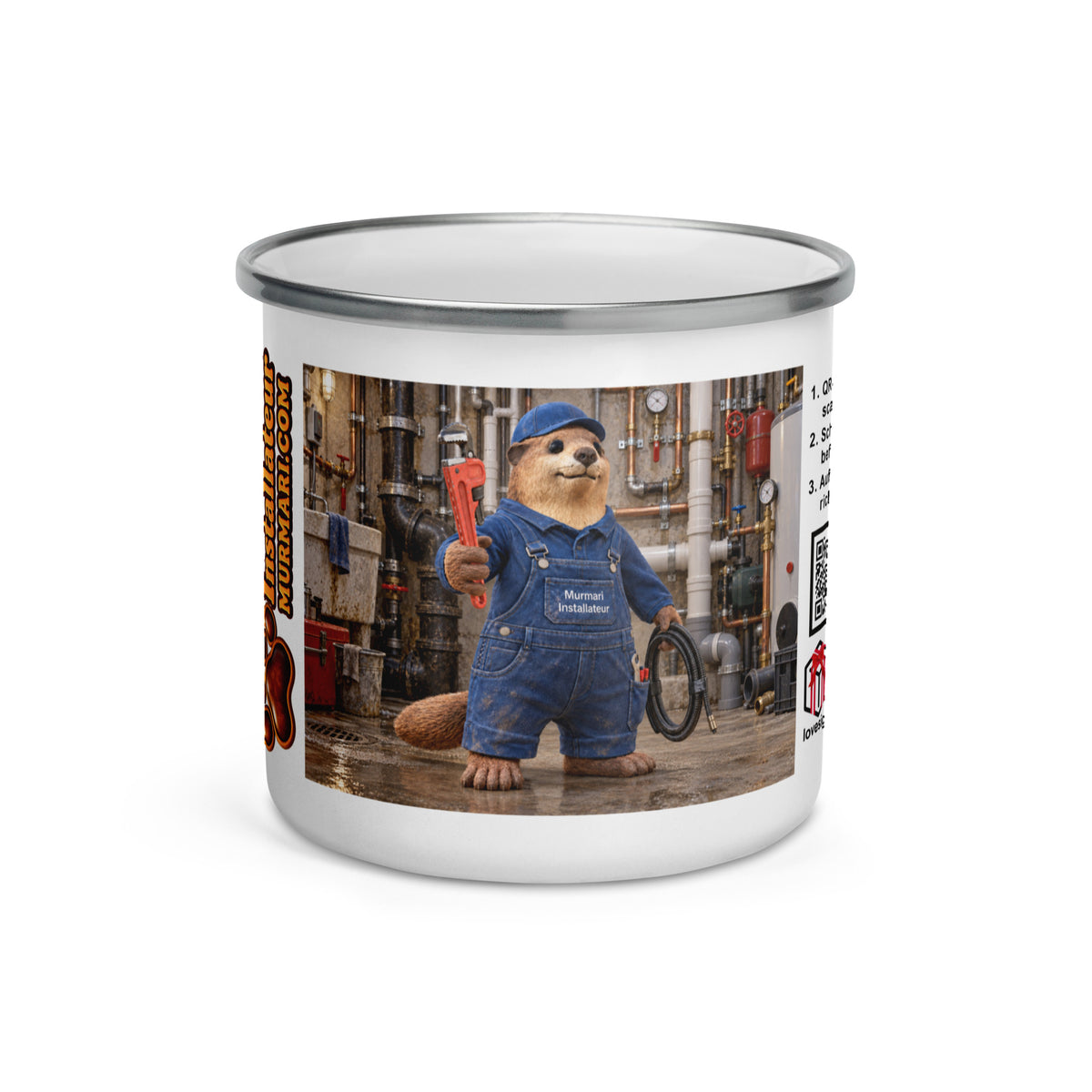 Murmari Installateur Emaille-Tasse mit Augmented Reality – Hauptansicht