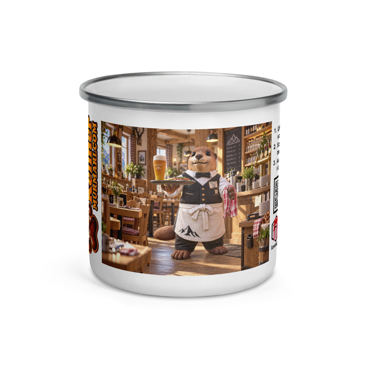 Murmari Kellner Emaille-Tasse mit Augmented Reality – Hauptansicht