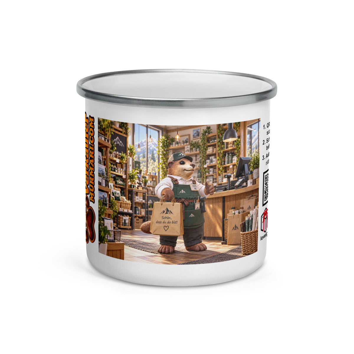 Murmari Verkäufer Emaille-Tasse mit Augmented Reality – Hauptansicht