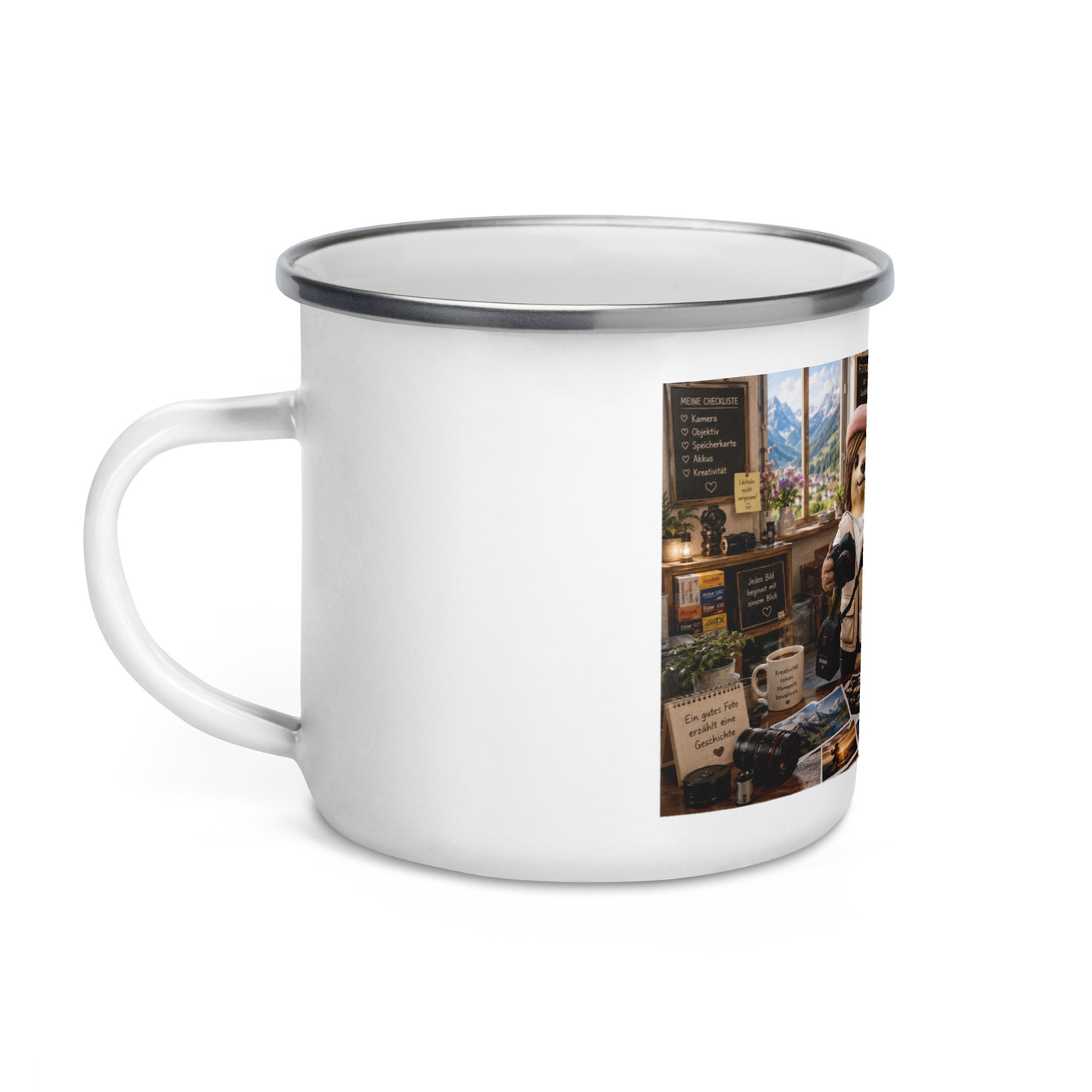 Fotografin Geschenk – Murmari Emaille-Tasse mit AR-Motiv