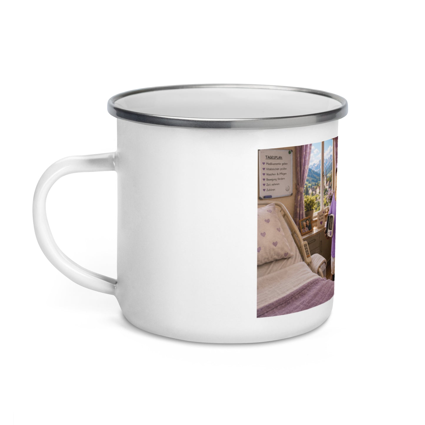 Pflegekraft Geschenk – Murmari Emaille-Tasse mit AR-Motiv