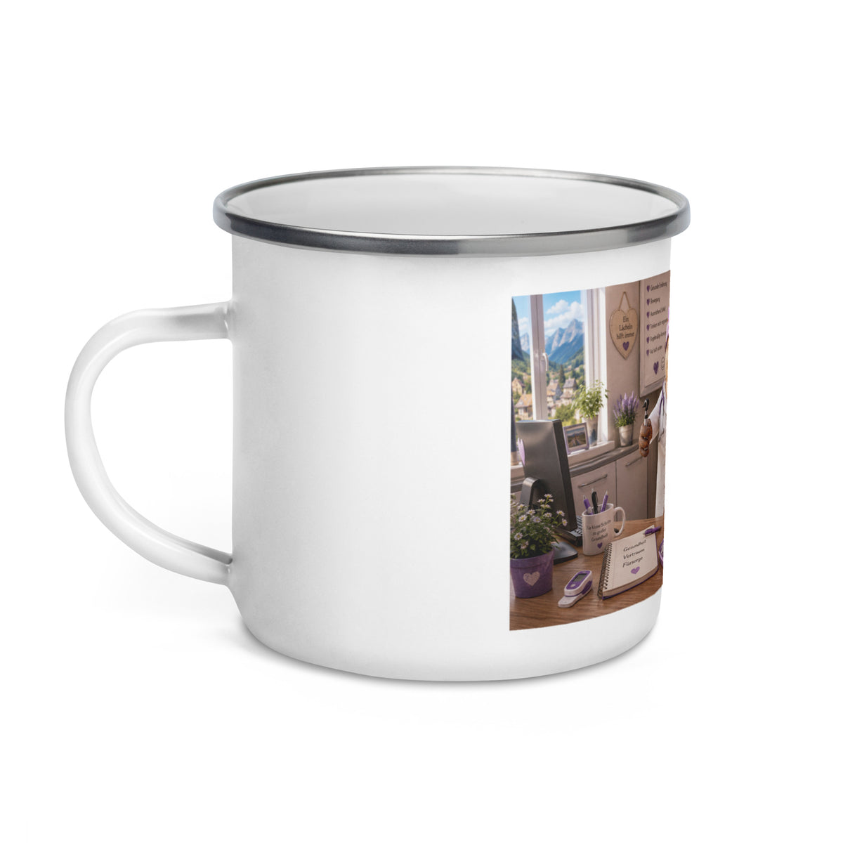 Ärztin Geschenk – Murmari Emaille-Tasse mit AR-Motiv