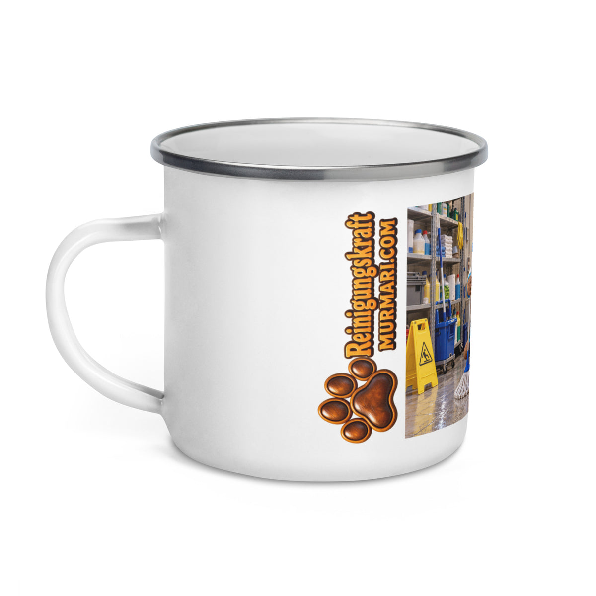 Murmari Reinigungskraft Emaille-Tasse mit Augmented Reality – Hauptansicht