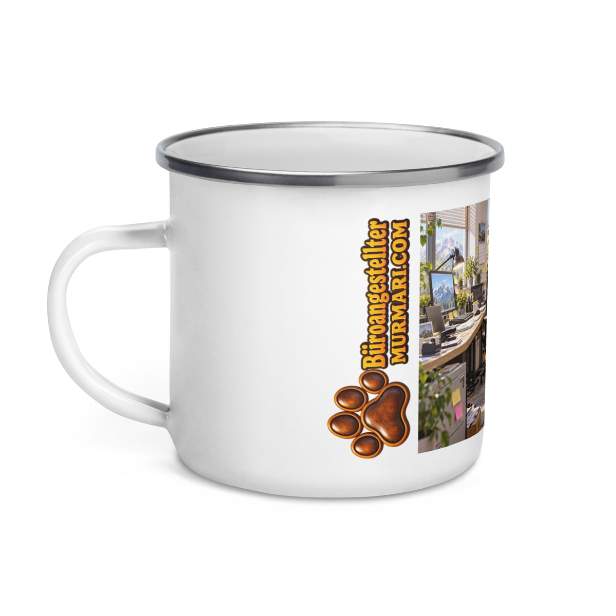 Büroangestellter Geschenk – Murmari Emaille-Tasse mit AR-Motiv