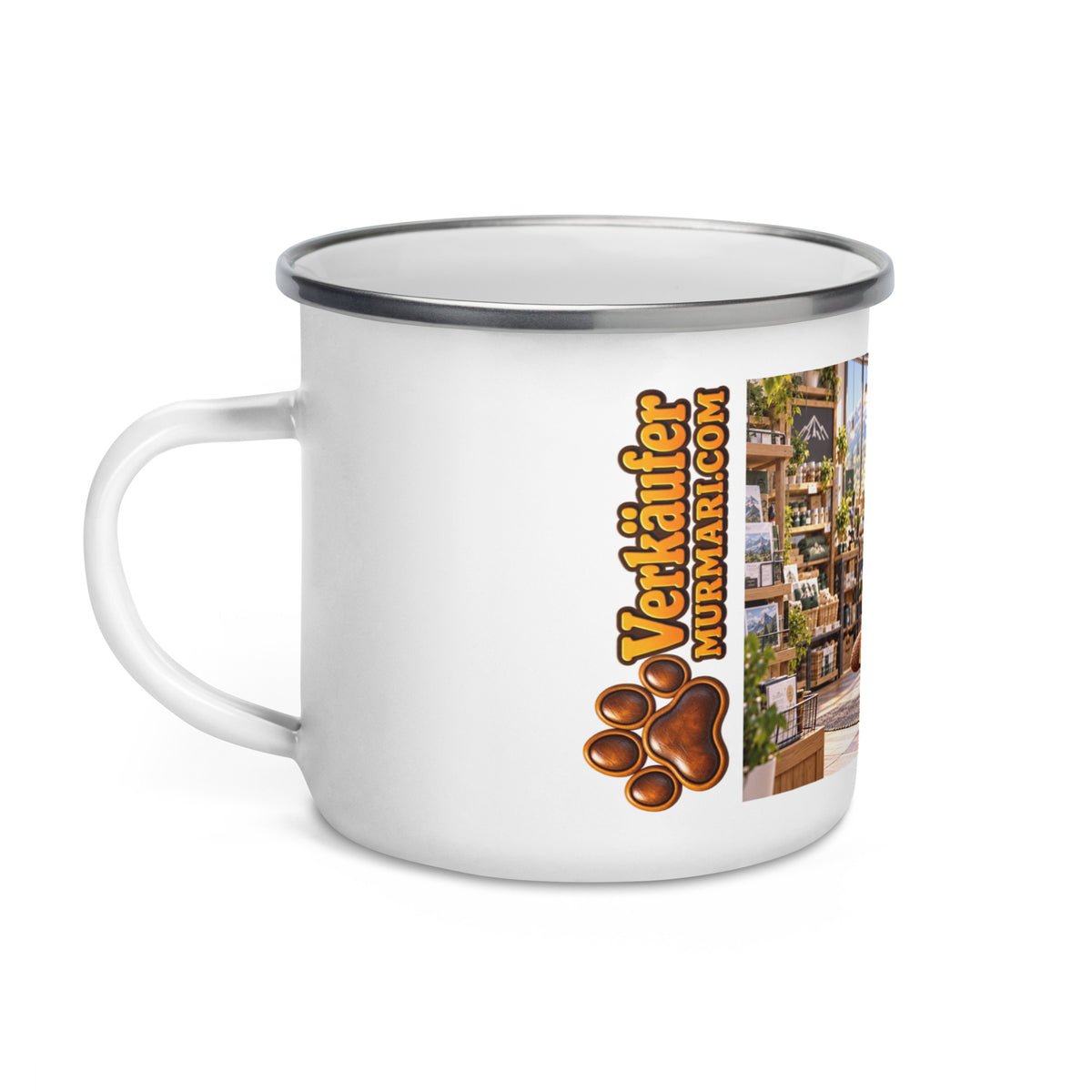 Verkäufer Geschenk – Murmari Emaille-Tasse mit AR-Motiv