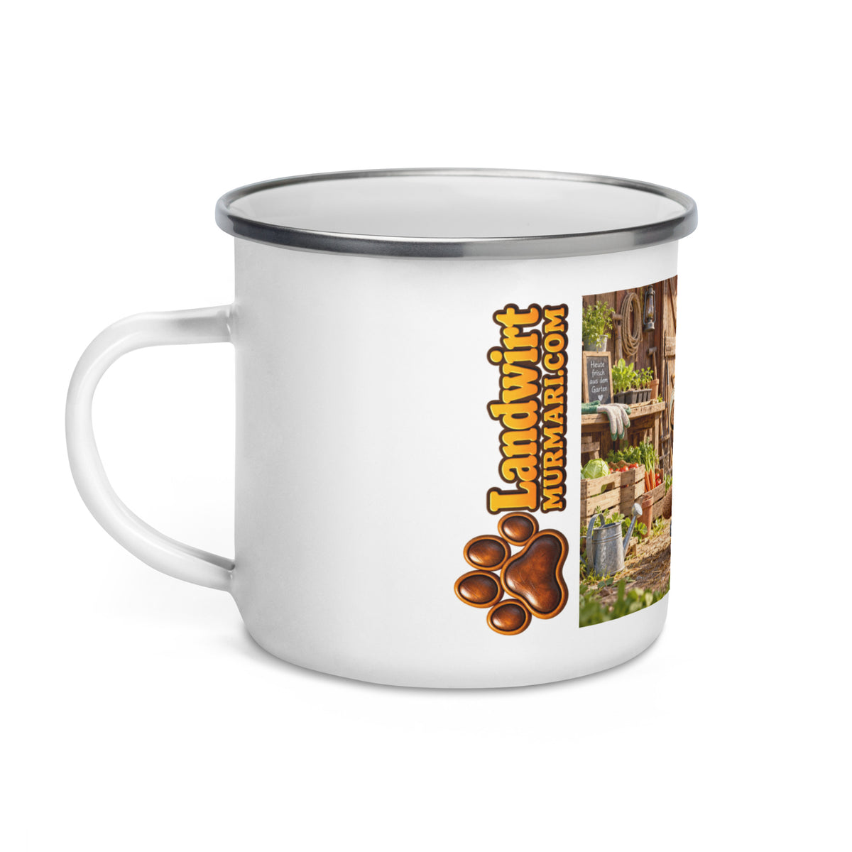 Landwirt Geschenk – Murmari Emaille-Tasse mit AR-Motiv