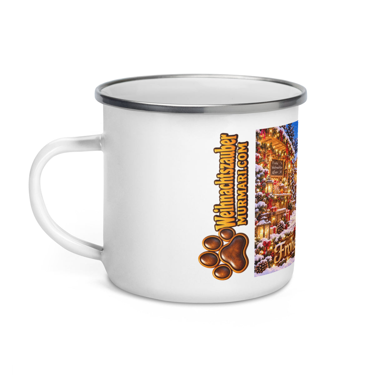 Frohe Weihnachten Geschenk – Murmari Emaille-Tasse mit AR-Motiv
