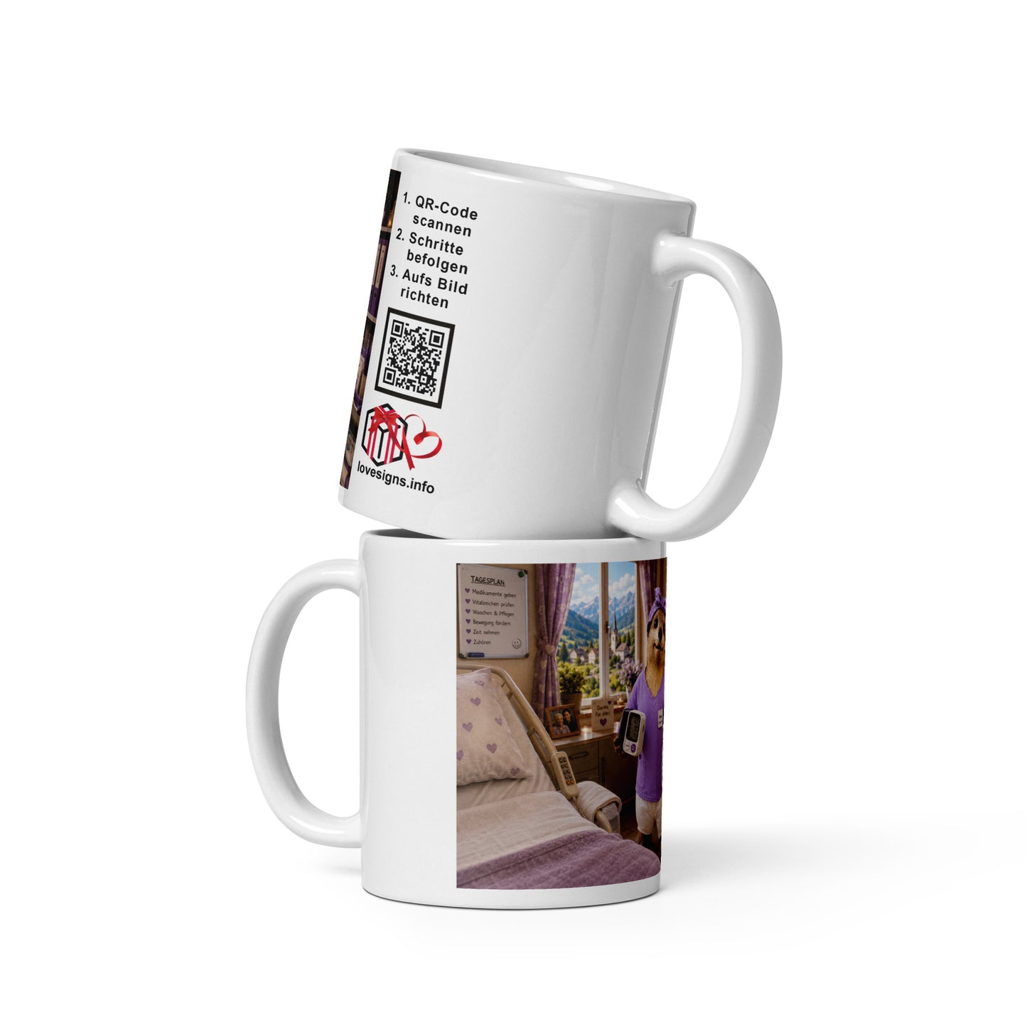 Murmari AR-Keramiktasse Pflegekraft mit QR-Code