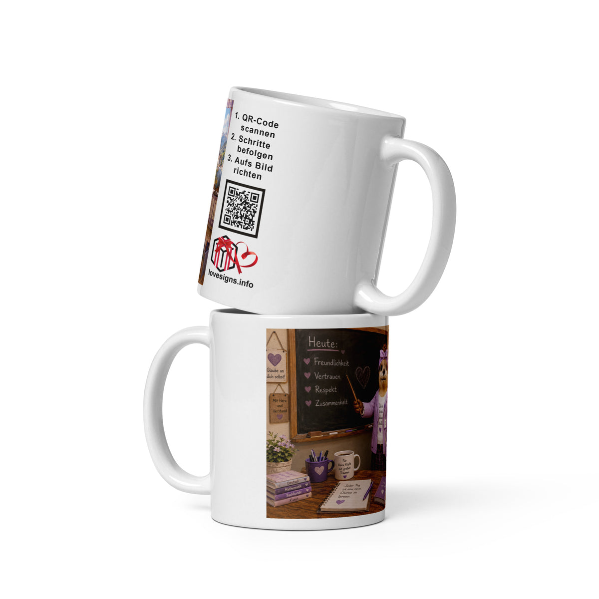 Murmari AR-Keramiktasse Lehrerin mit QR-Code