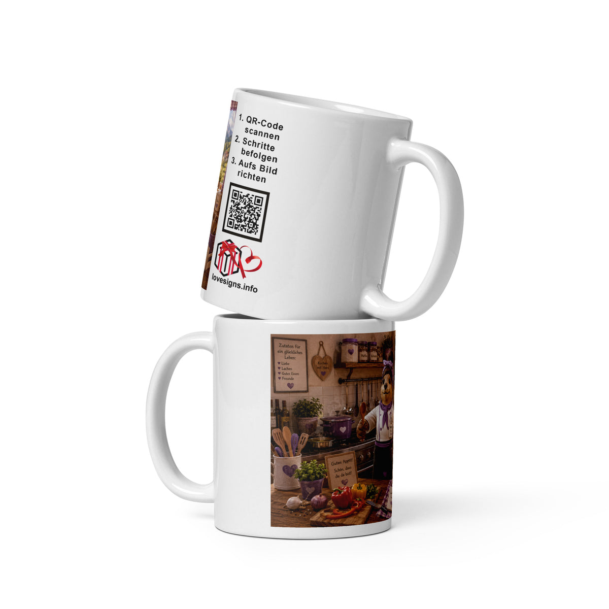Murmari Köchin AR-Keramik-Tasse mit QR-Code