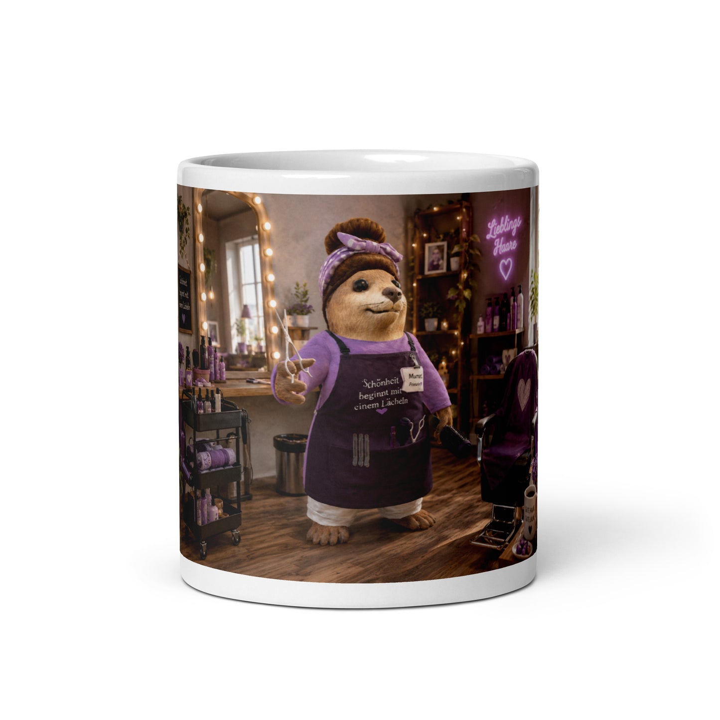 Murmari Friseurin Keramik-Tasse mit Augmented Reality – Hauptansicht