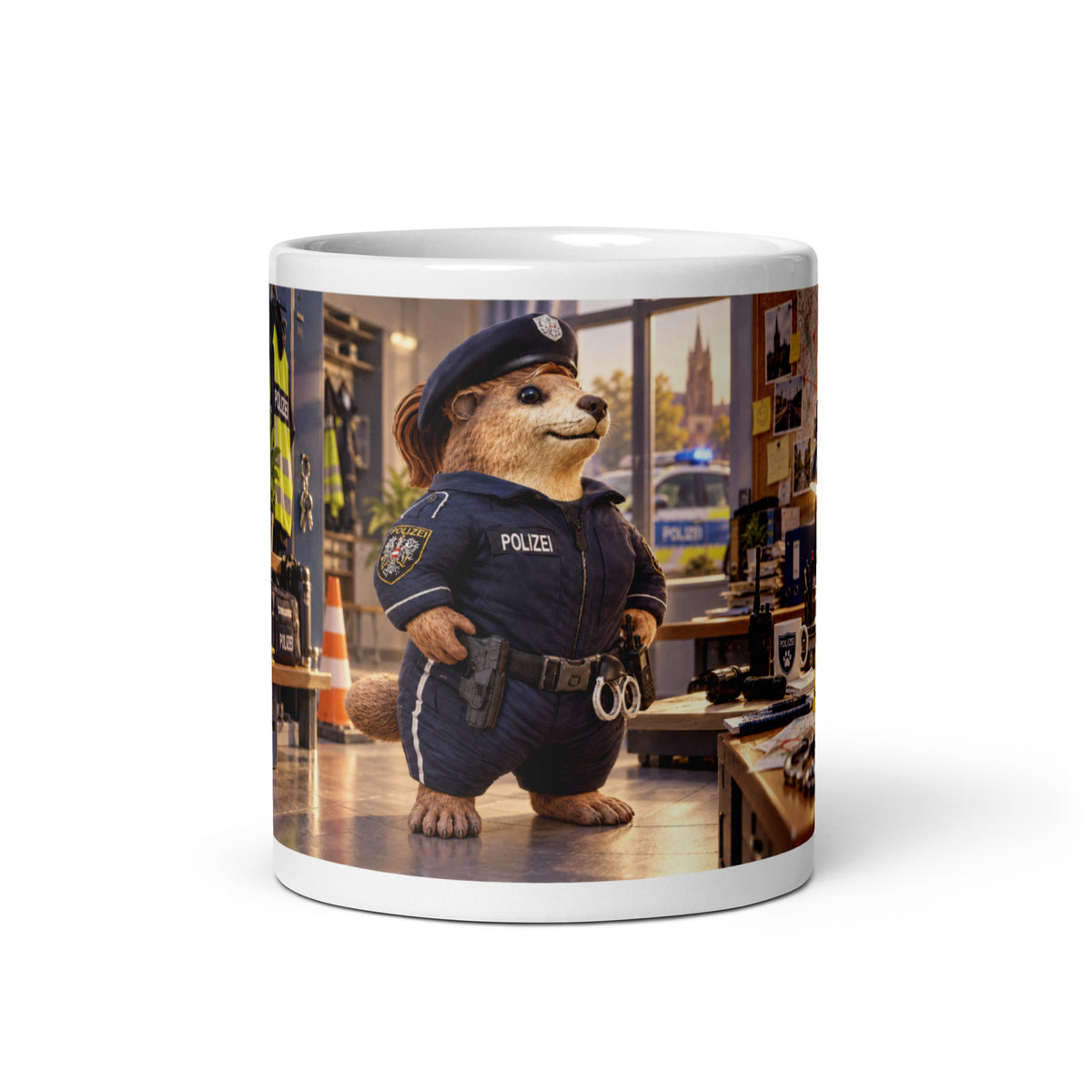 Murmari Polizistin Keramik-Tasse mit Augmented Reality – Hauptansicht