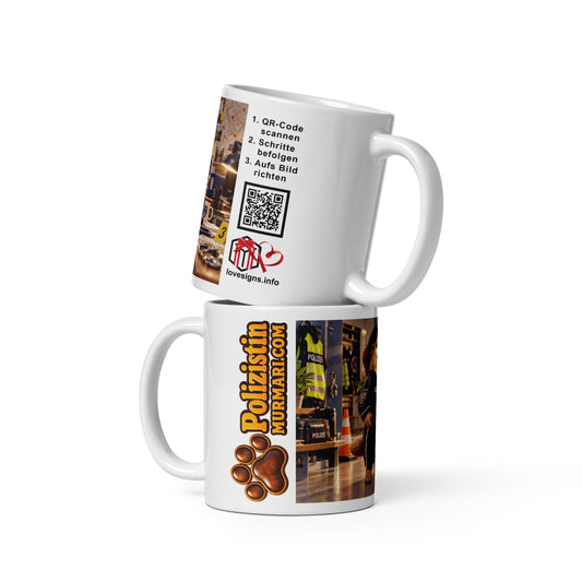 Murmari Polizistin Keramik-Tasse mit Augmented Reality – Hauptansicht