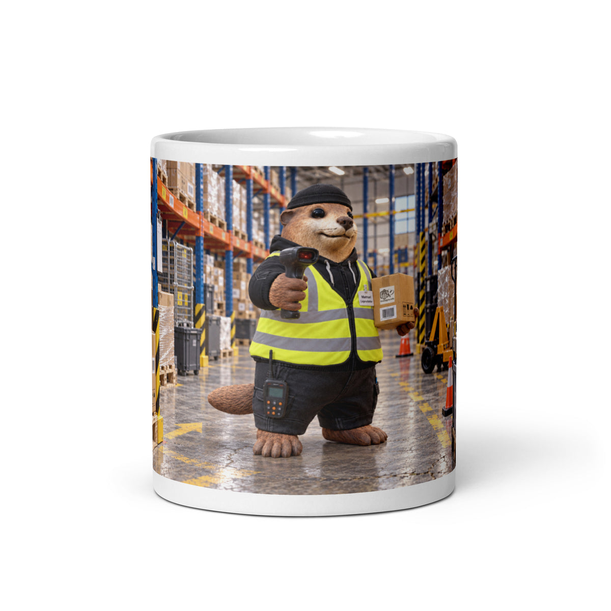 Murmari Lagerarbeiter Keramiktasse mit Augmented Reality – Hauptansicht