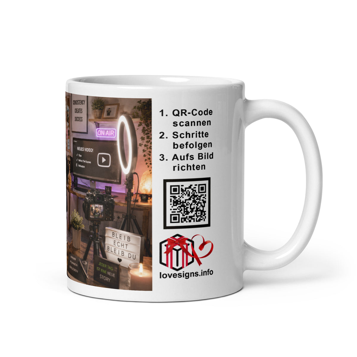 Murmari Blogger AR-Keramik-Tasse mit QR-Code
