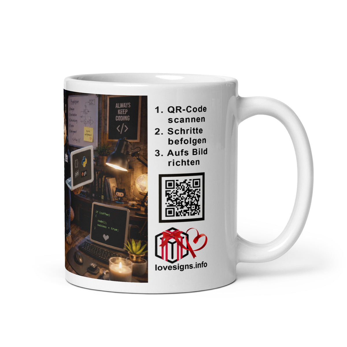 Murmari Programmierer AR-Keramik-Tasse mit QR-Code