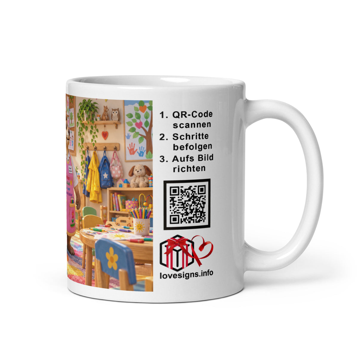 Murmari AR-Keramiktasse Kinderbetreuerin mit QR-Code