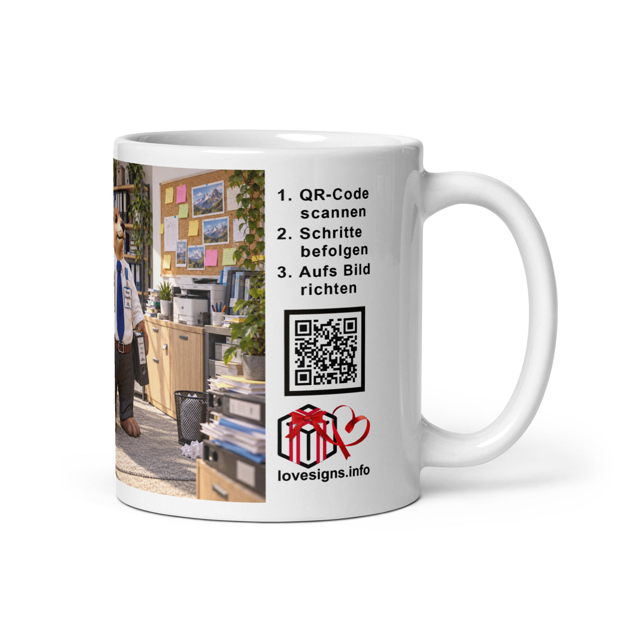 Murmari Büroangestellter AR-Keramik-Tasse mit QR-Code