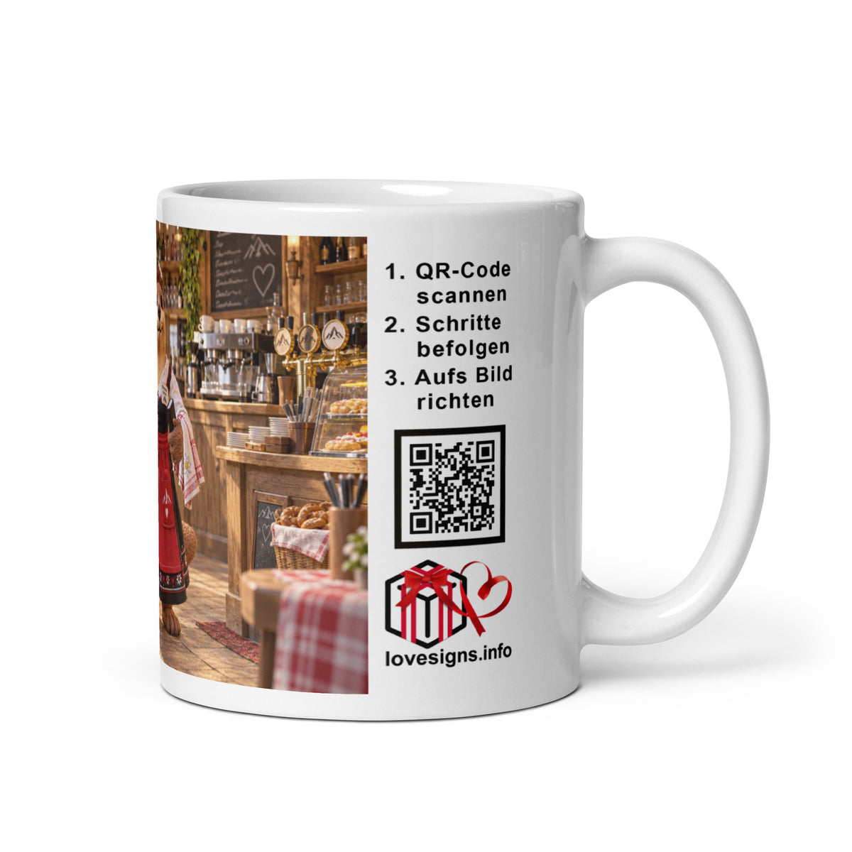 Murmari AR-Keramiktasse Kellnerin mit QR-Code