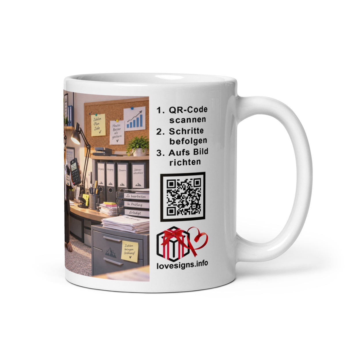 Murmari AR-Keramiktasse Buchhalterin mit QR-Code
