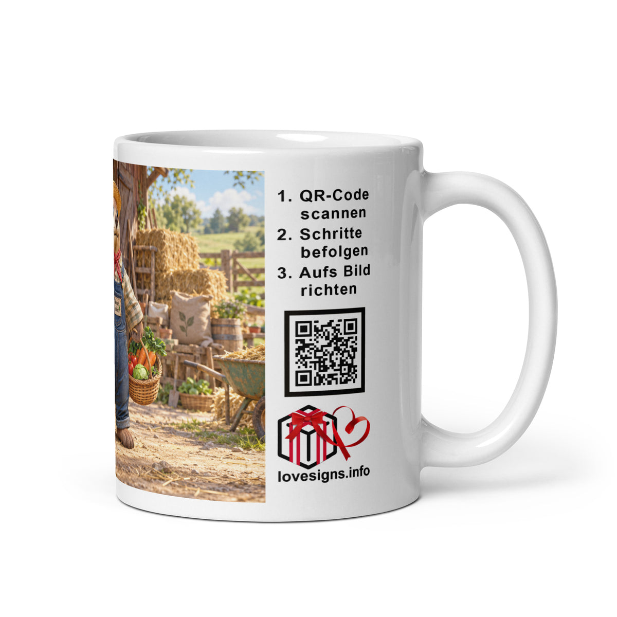 Murmari AR-Keramiktasse Landwirt mit QR-Code