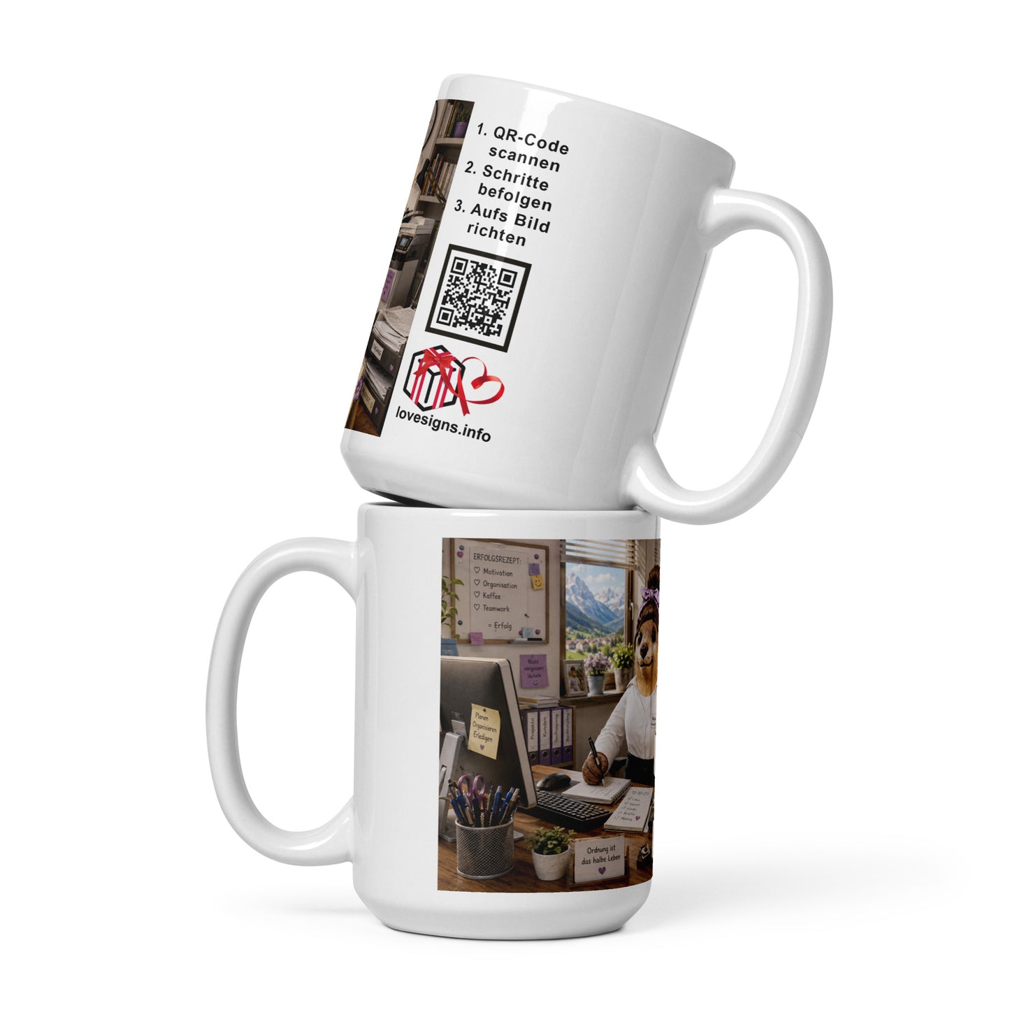 Büroangestellte Geschenk – Murmari Keramiktasse mit AR-Motiv
