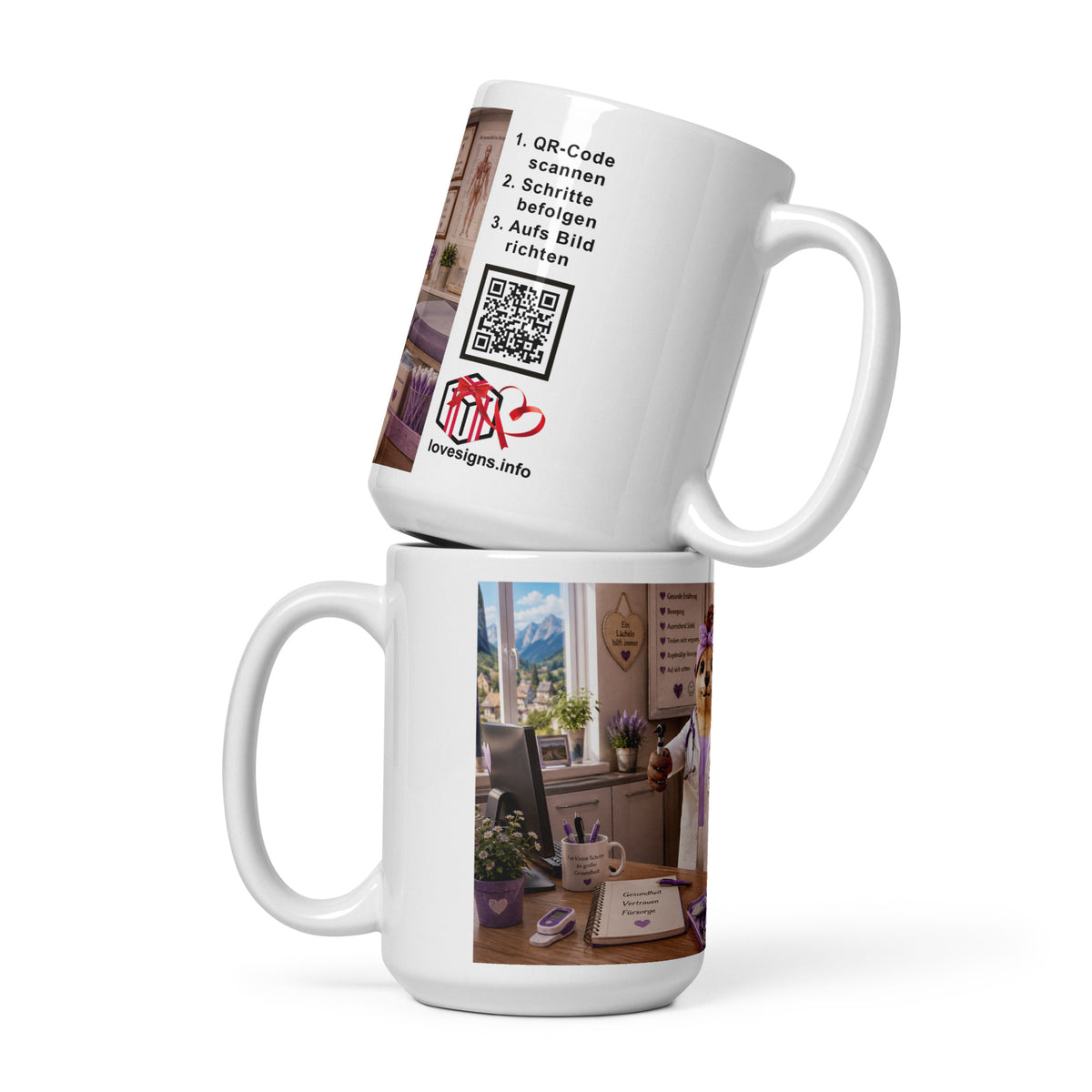 Ärztin Geschenk – Murmari Keramik-Tasse mit AR-Motiv