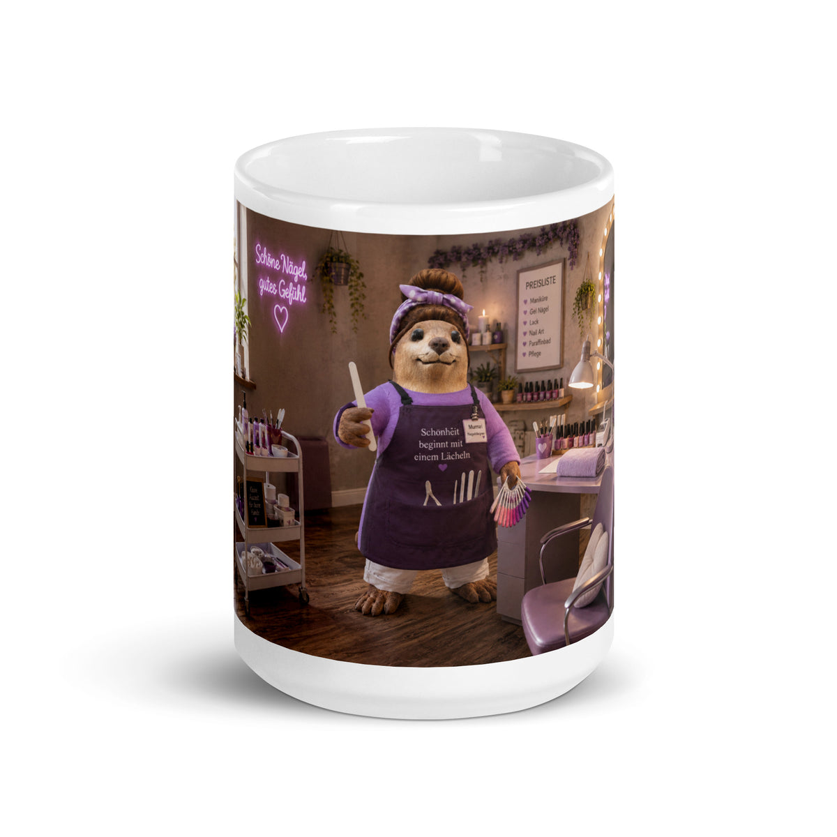 Murmari Nageldesignerin Keramik-Tasse mit Augmented Reality – Hauptansicht