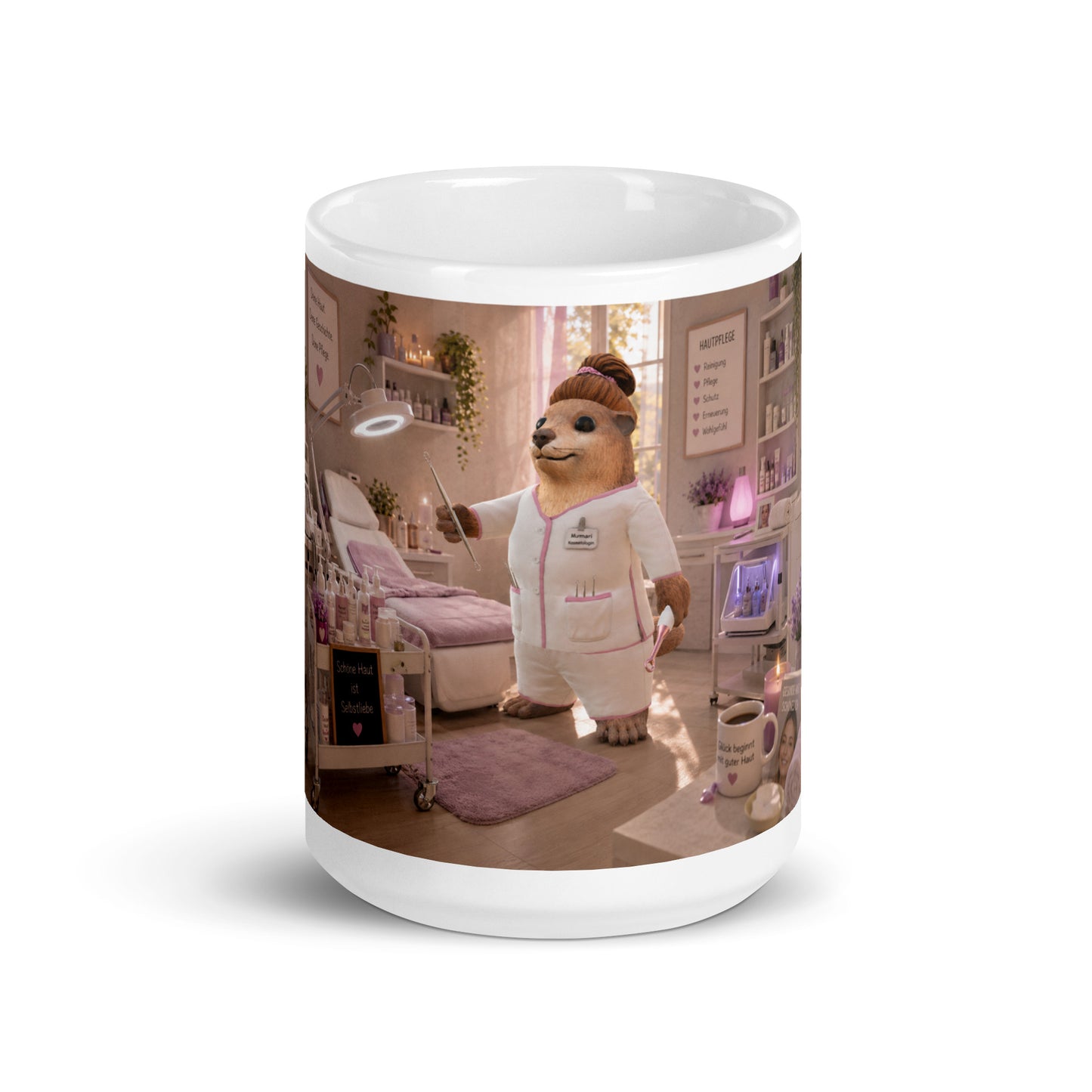 Murmari Kosmetikerin Keramik-Tasse mit Augmented Reality – Hauptansicht
