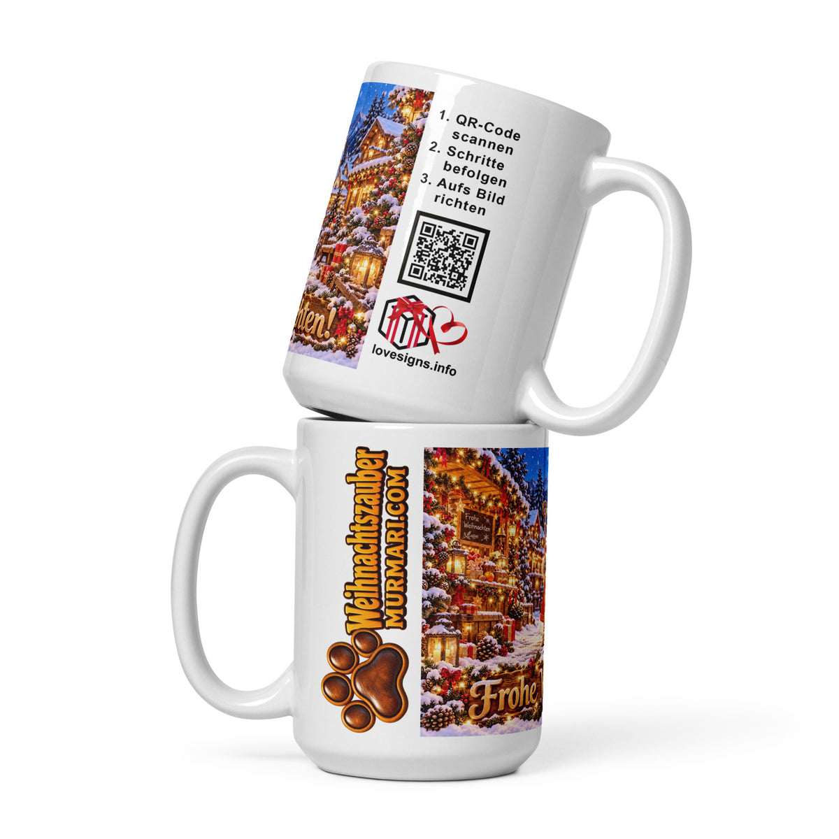 Murmari Frohe Weihnachten Keramik-Tasse mit Augmented Reality – Hauptansicht