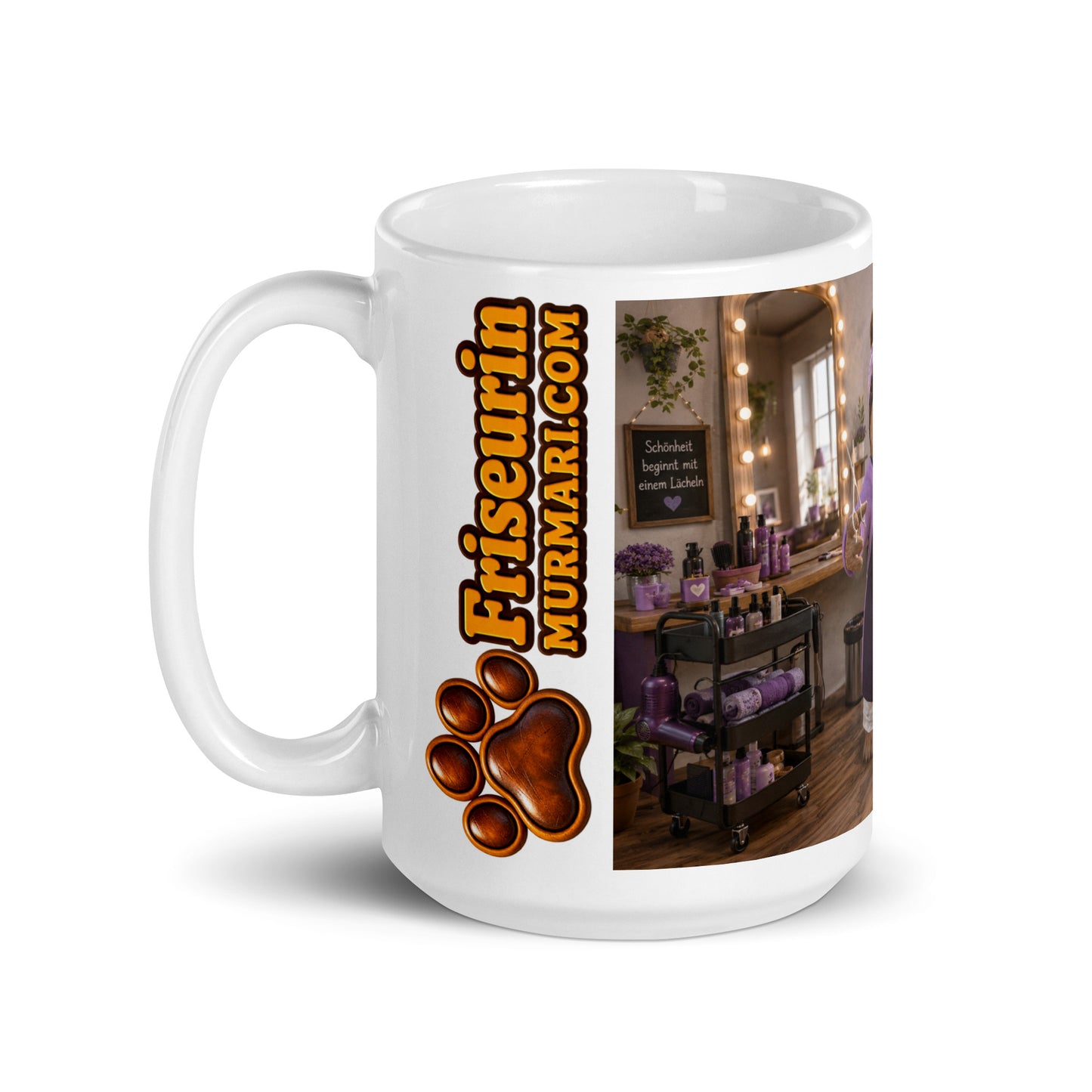 Friseurin Geschenk – Murmari Keramik-Tasse mit AR-Motiv