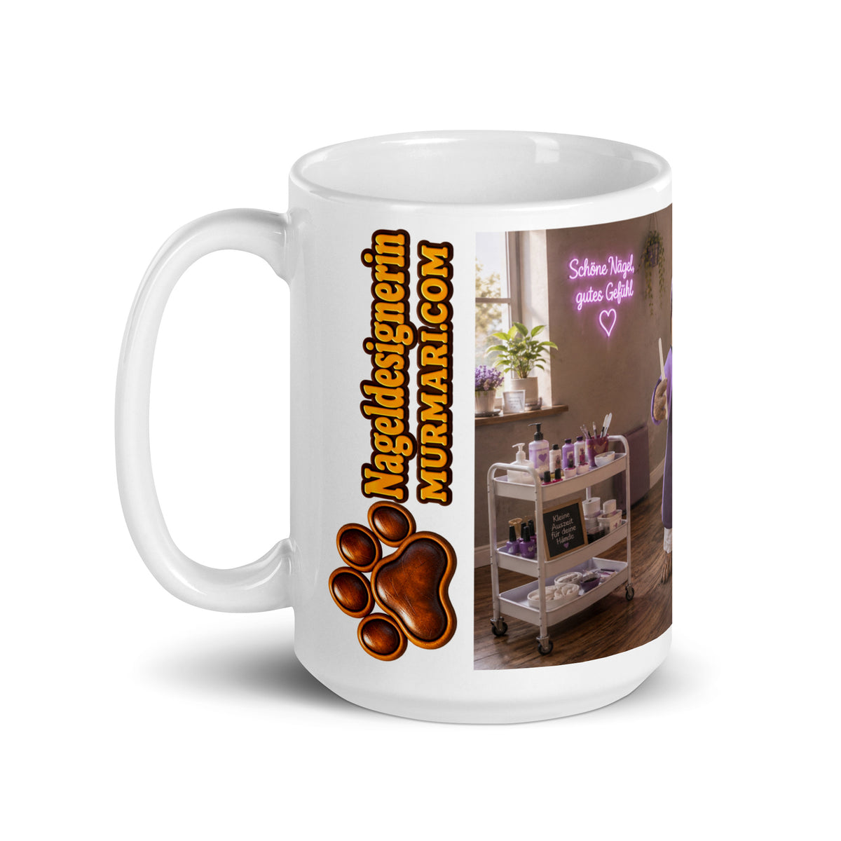 Nageldesignerin Geschenk – Murmari Keramik-Tasse mit AR-Motiv