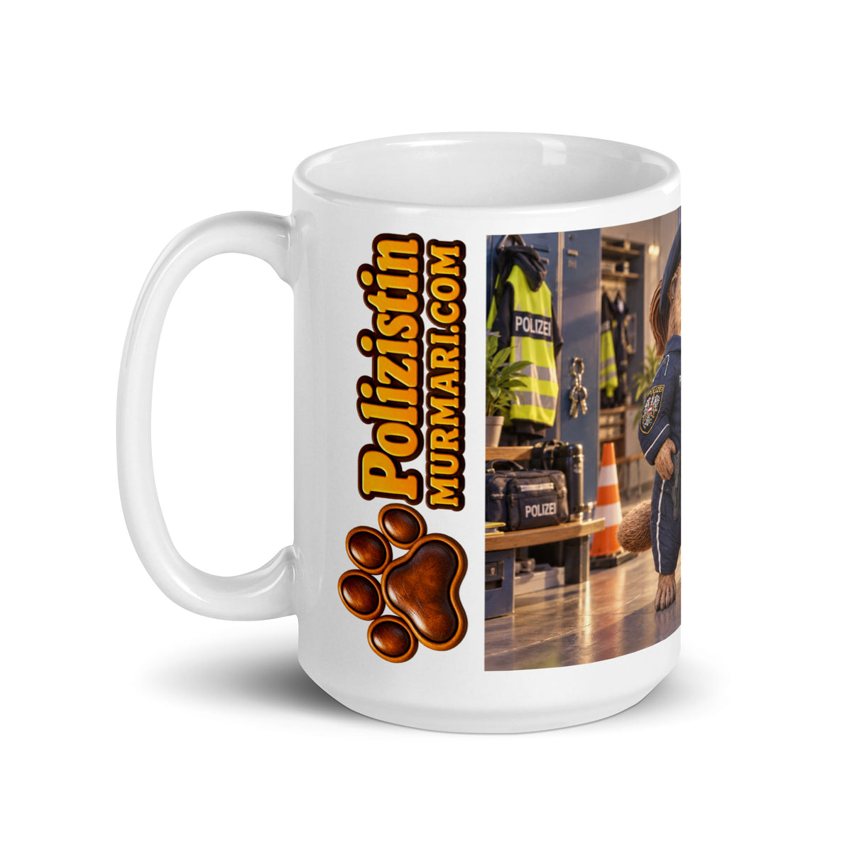 Polizistin Geschenk – Murmari Keramik-Tasse mit AR-Motiv