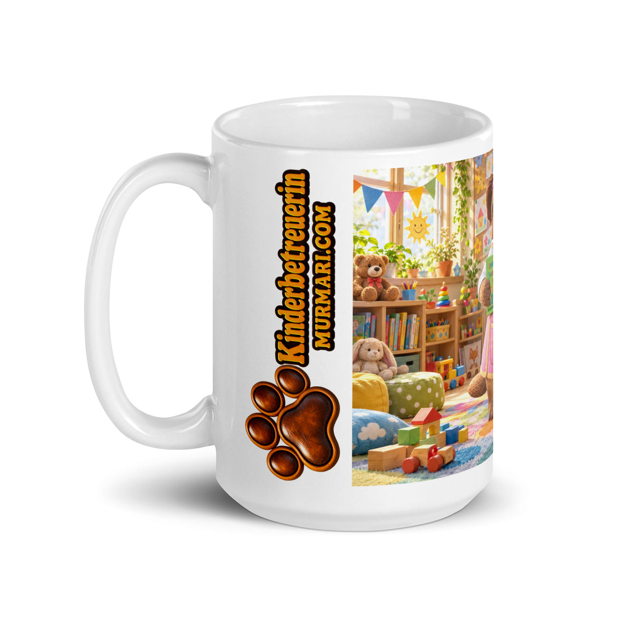 Kinderbetreuerin Geschenk – Murmari Keramiktasse mit AR-Motiv