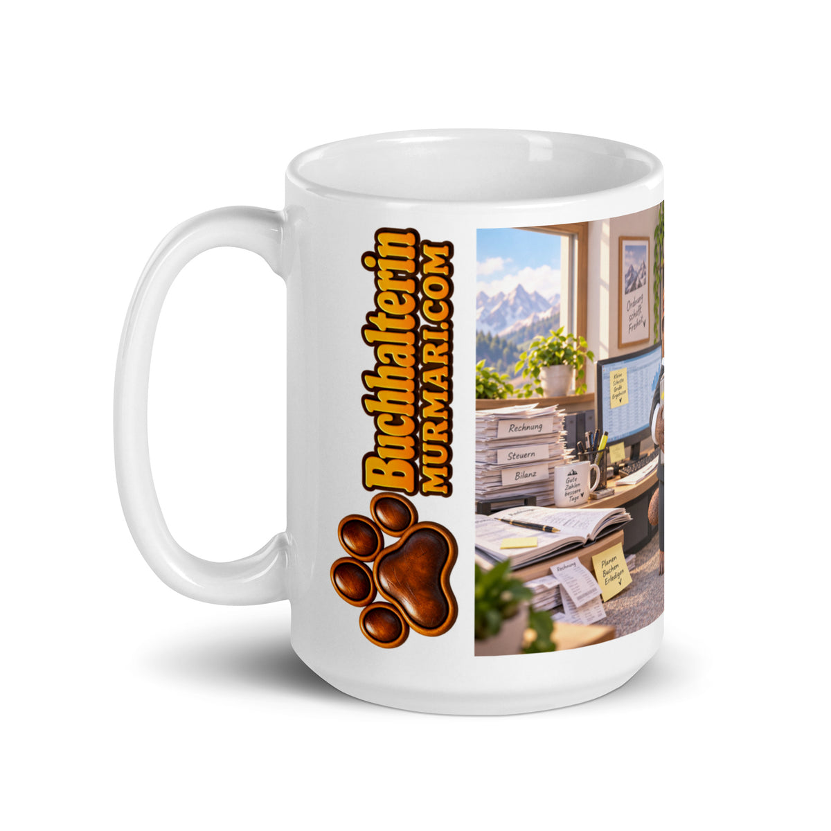 Buchhalterin Geschenk – Murmari Keramiktasse mit AR-Motiv