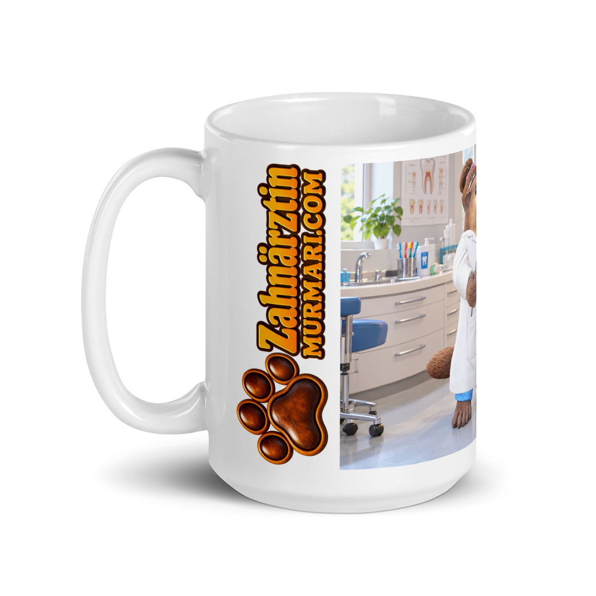 Zahnärztin Geschenk – Murmari Keramiktasse mit AR-Motiv