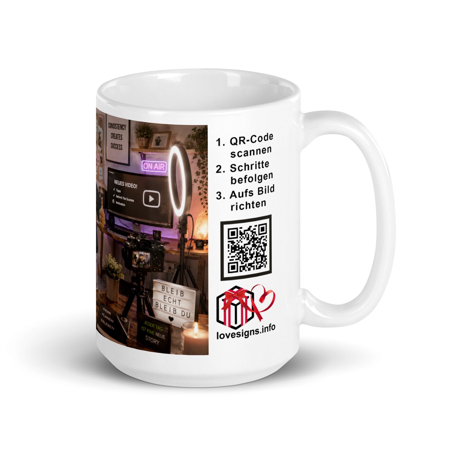 Murmari Blogger AR-Keramik-Tasse mit QR-Code