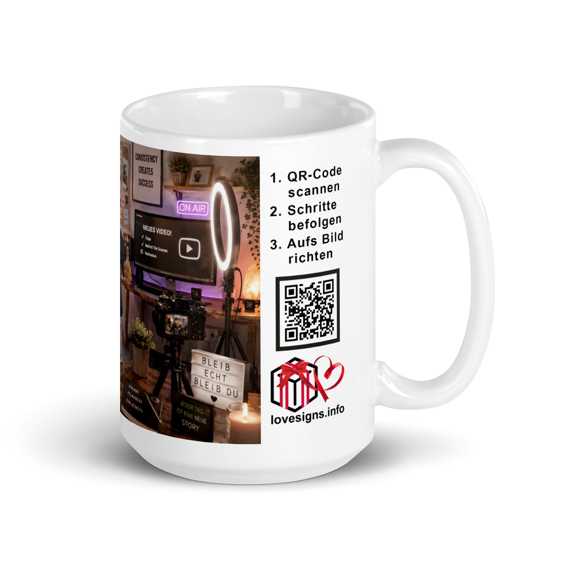 Murmari Blogger AR-Keramik-Tasse mit QR-Code
