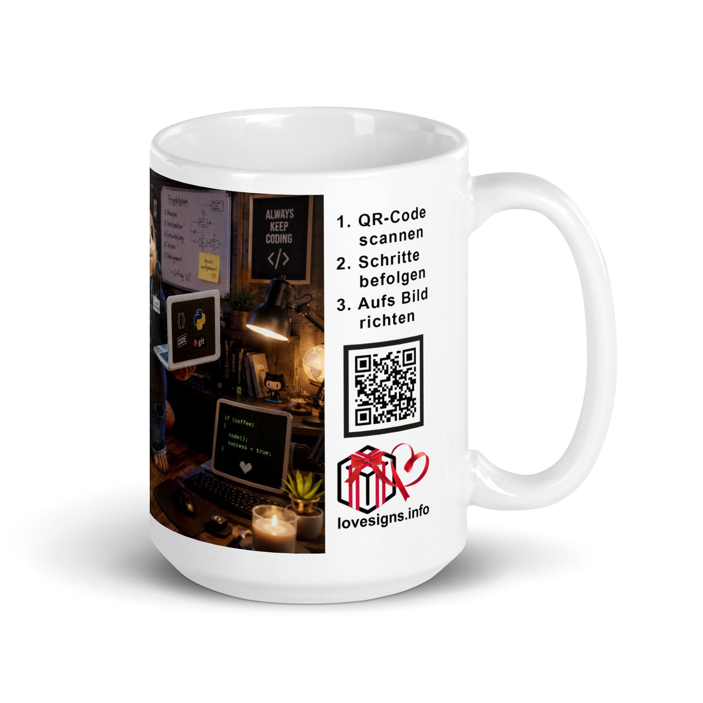 Murmari Programmierer AR-Keramik-Tasse mit QR-Code