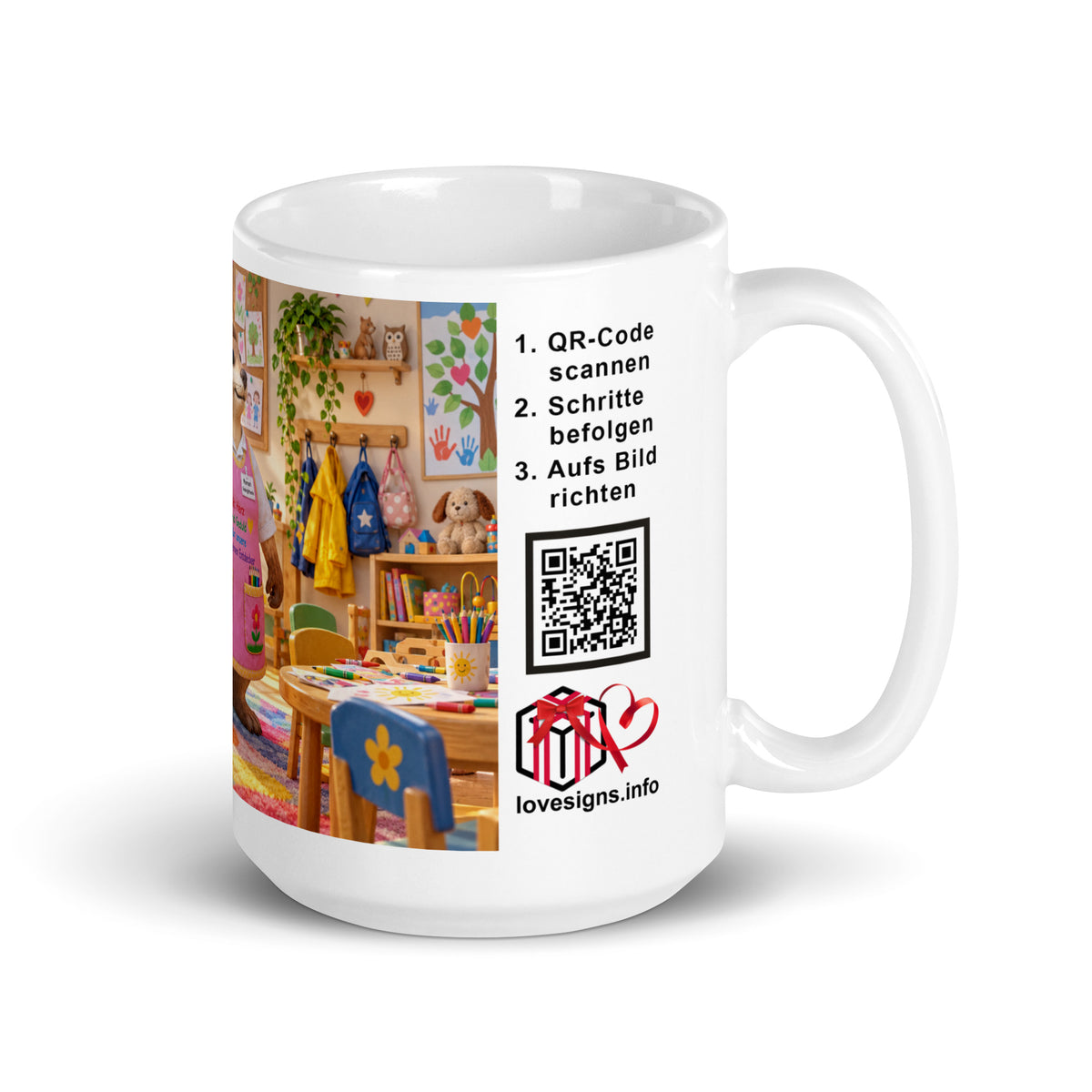 Murmari AR-Keramiktasse Kinderbetreuerin mit QR-Code