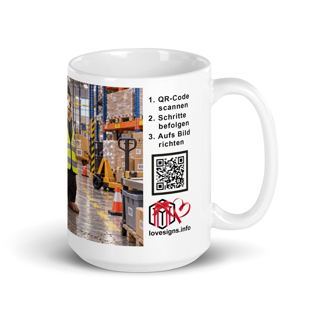 Murmari AR-Keramiktasse Lagerarbeiter mit QR-Code