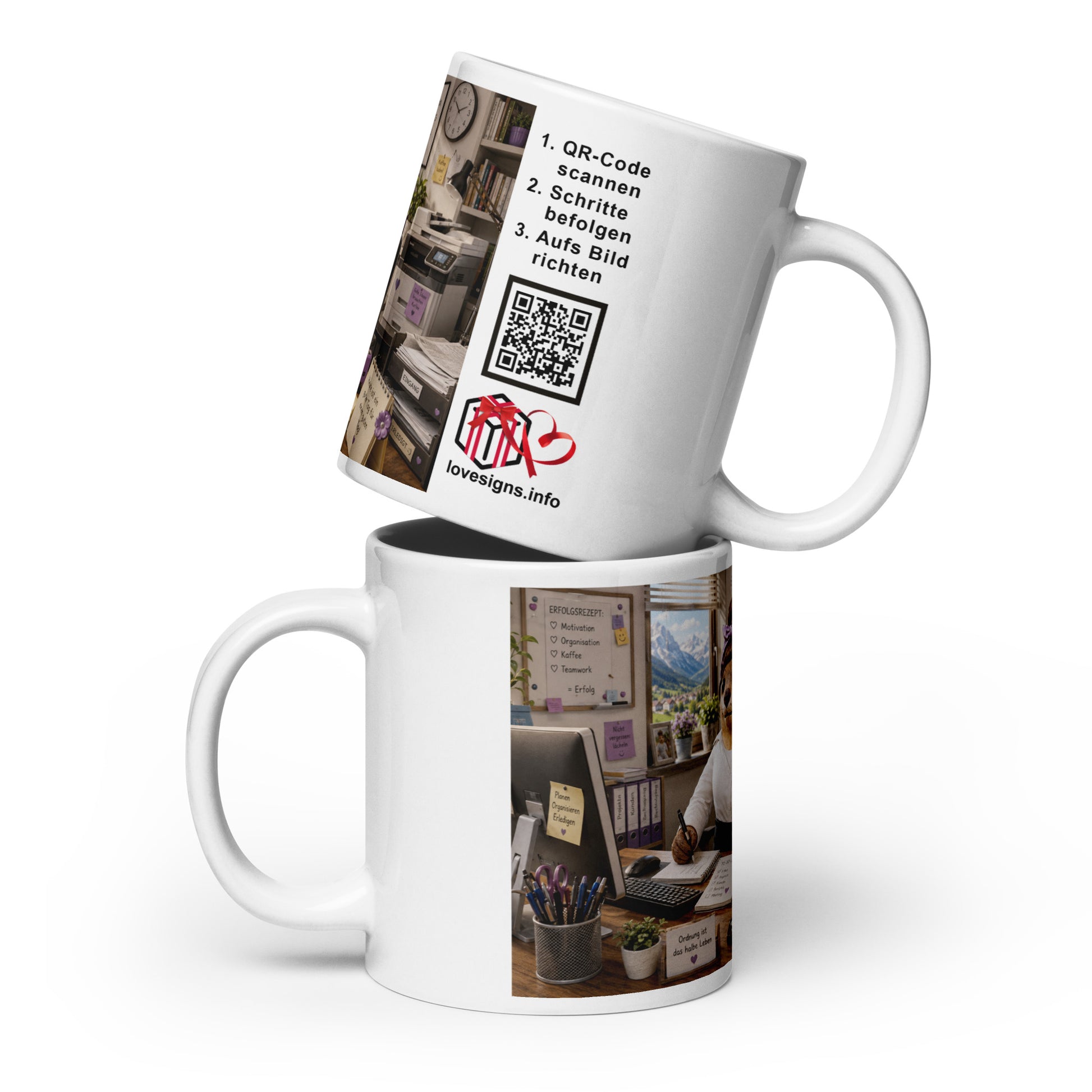 Murmari Büroangestellte Keramiktasse mit Augmented Reality – Hauptansicht