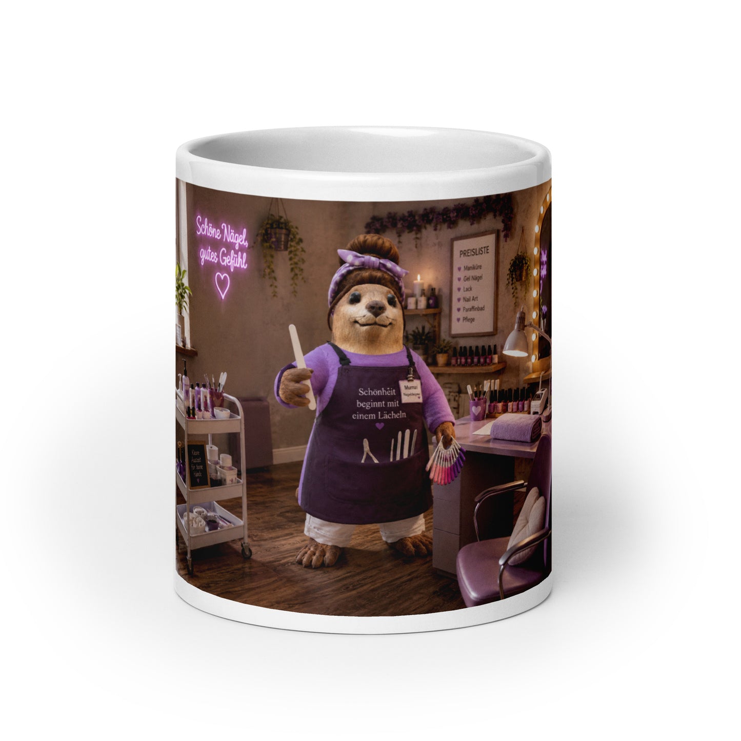 Murmari Nageldesignerin Keramik-Tasse mit Augmented Reality – Hauptansicht