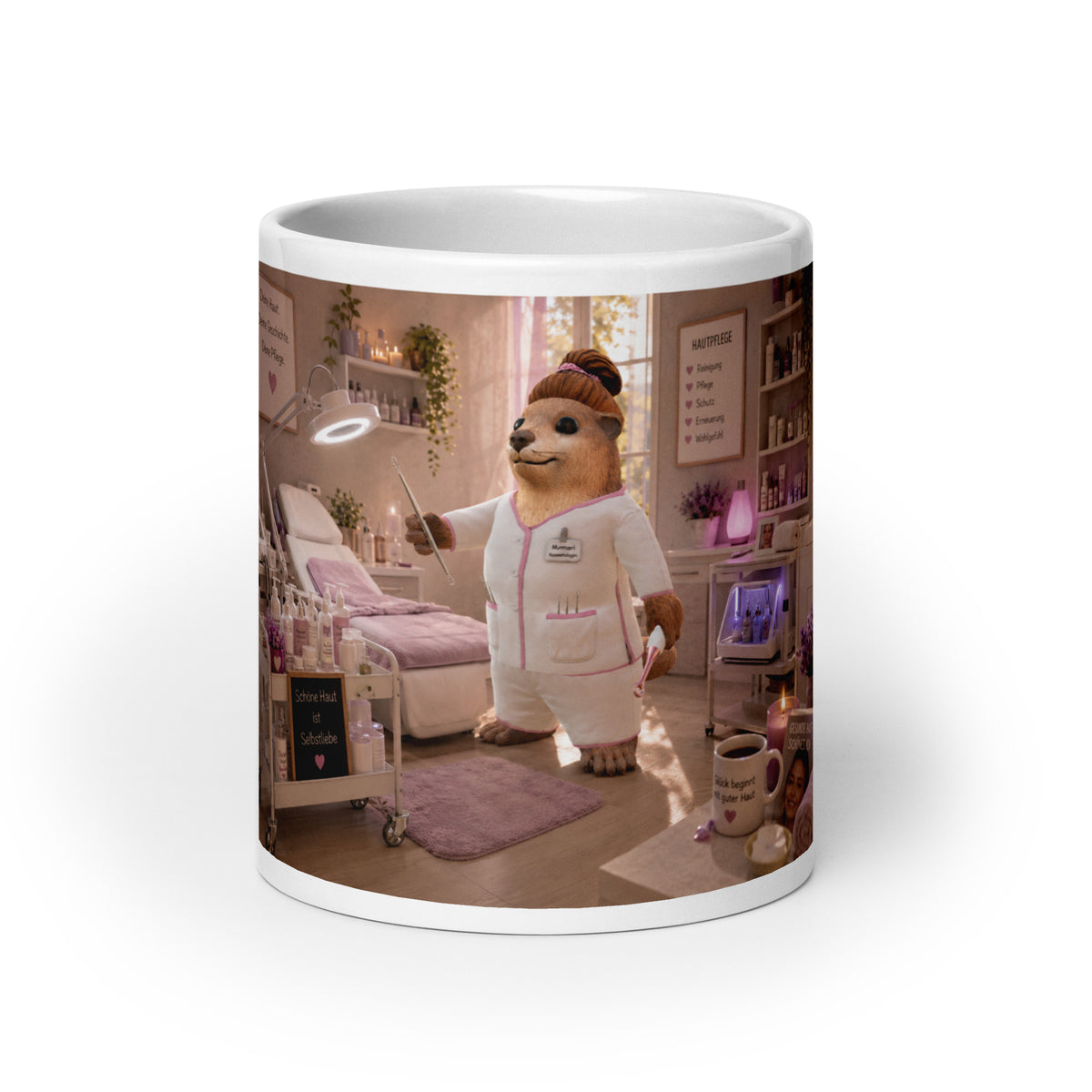 Murmari Kosmetikerin Keramik-Tasse mit Augmented Reality – Hauptansicht