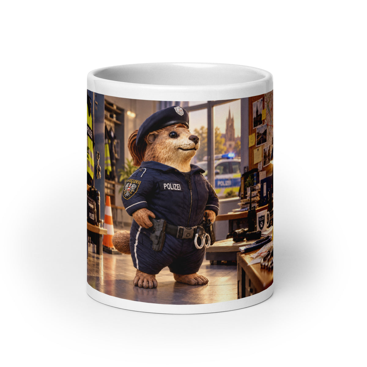 Murmari Polizistin Keramik-Tasse mit Augmented Reality – Hauptansicht