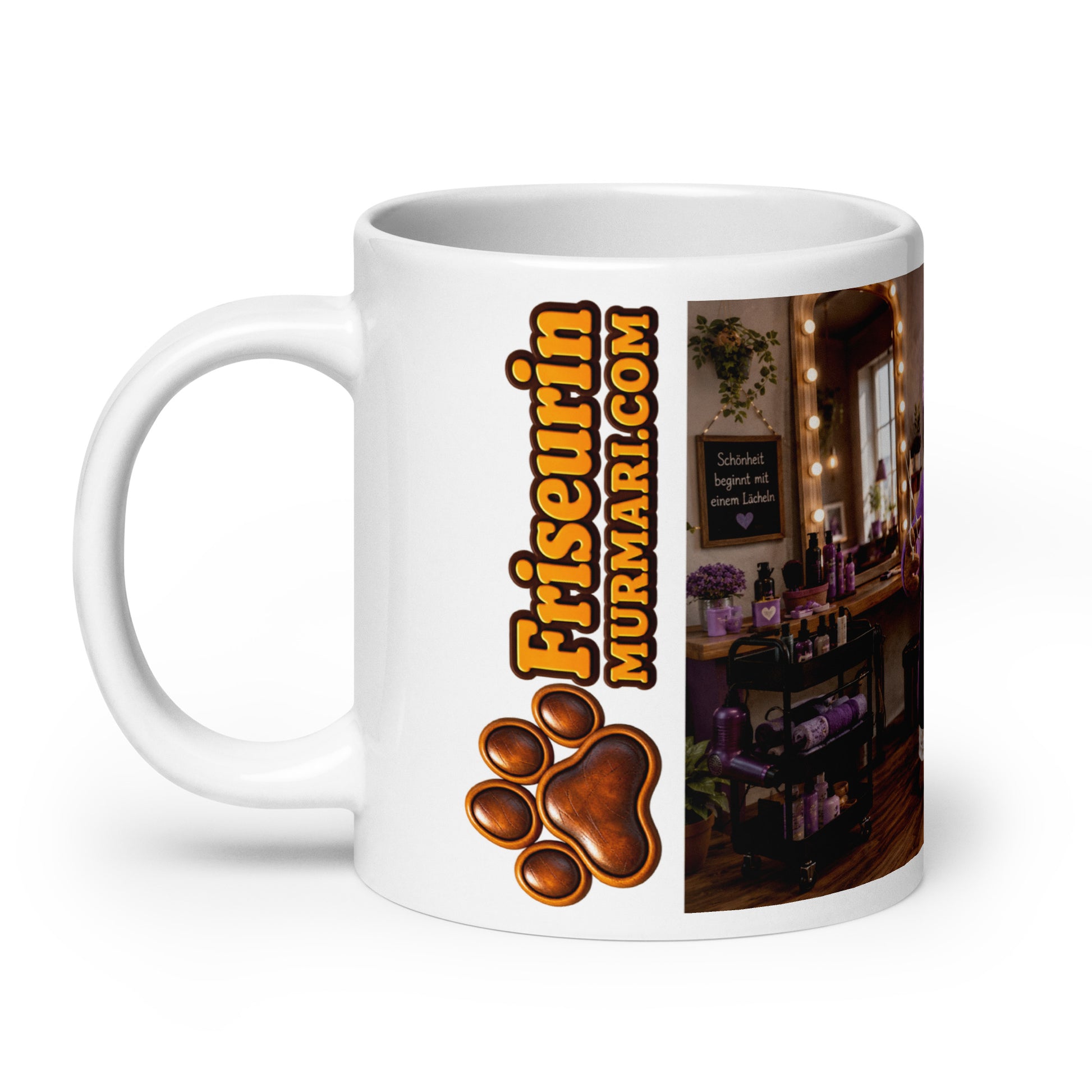 Friseurin Geschenk – Murmari Keramik-Tasse mit AR-Motiv