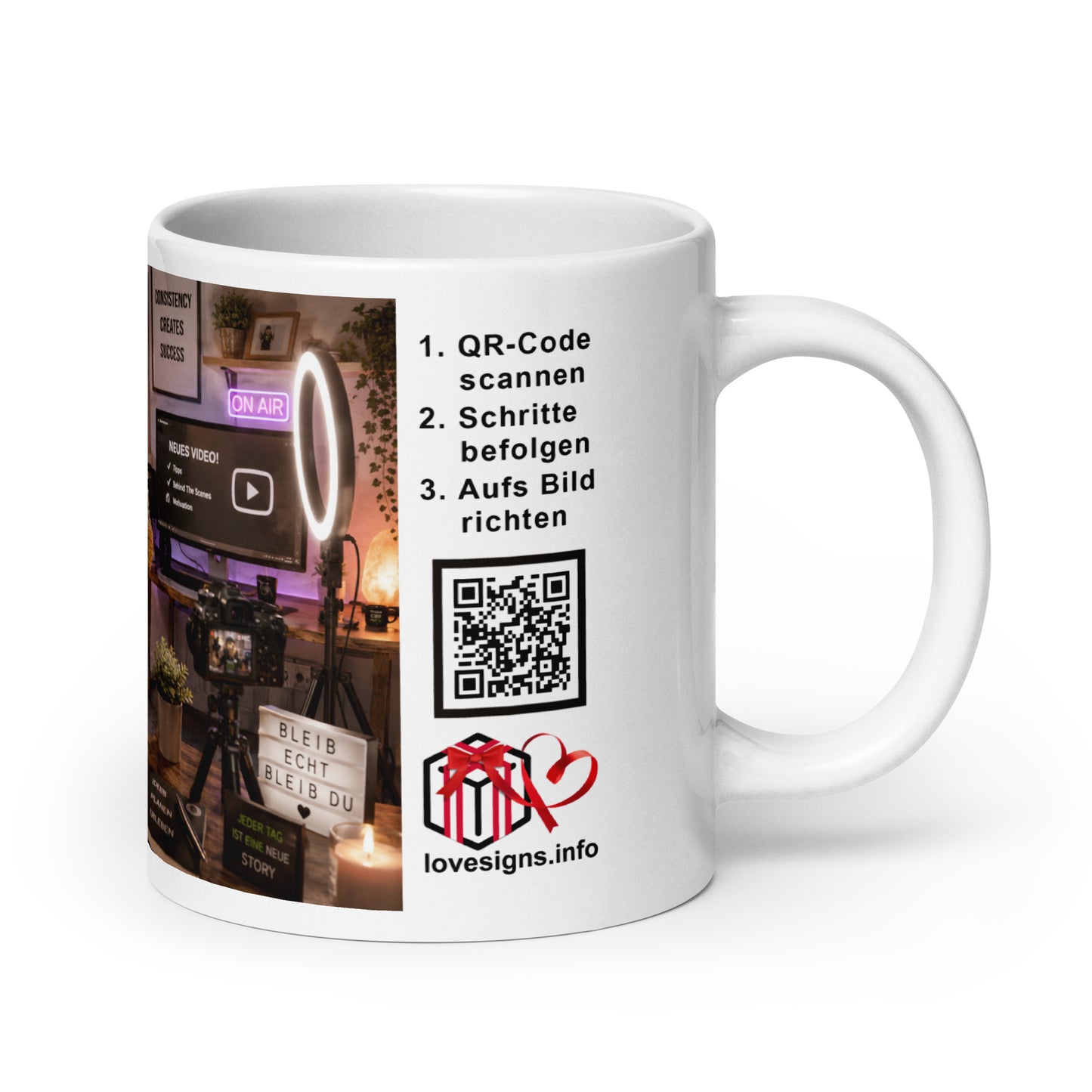 Murmari Blogger AR-Keramik-Tasse mit QR-Code
